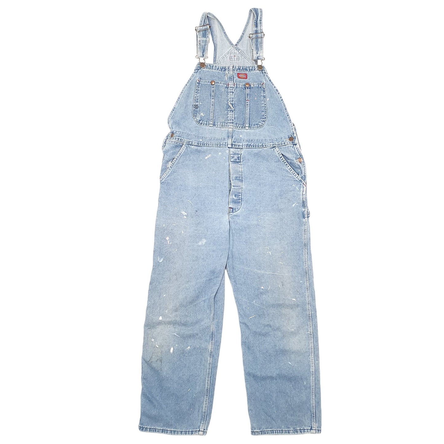 Mens Blue Dickies Denim Jean Overalls Dungaree Trousers