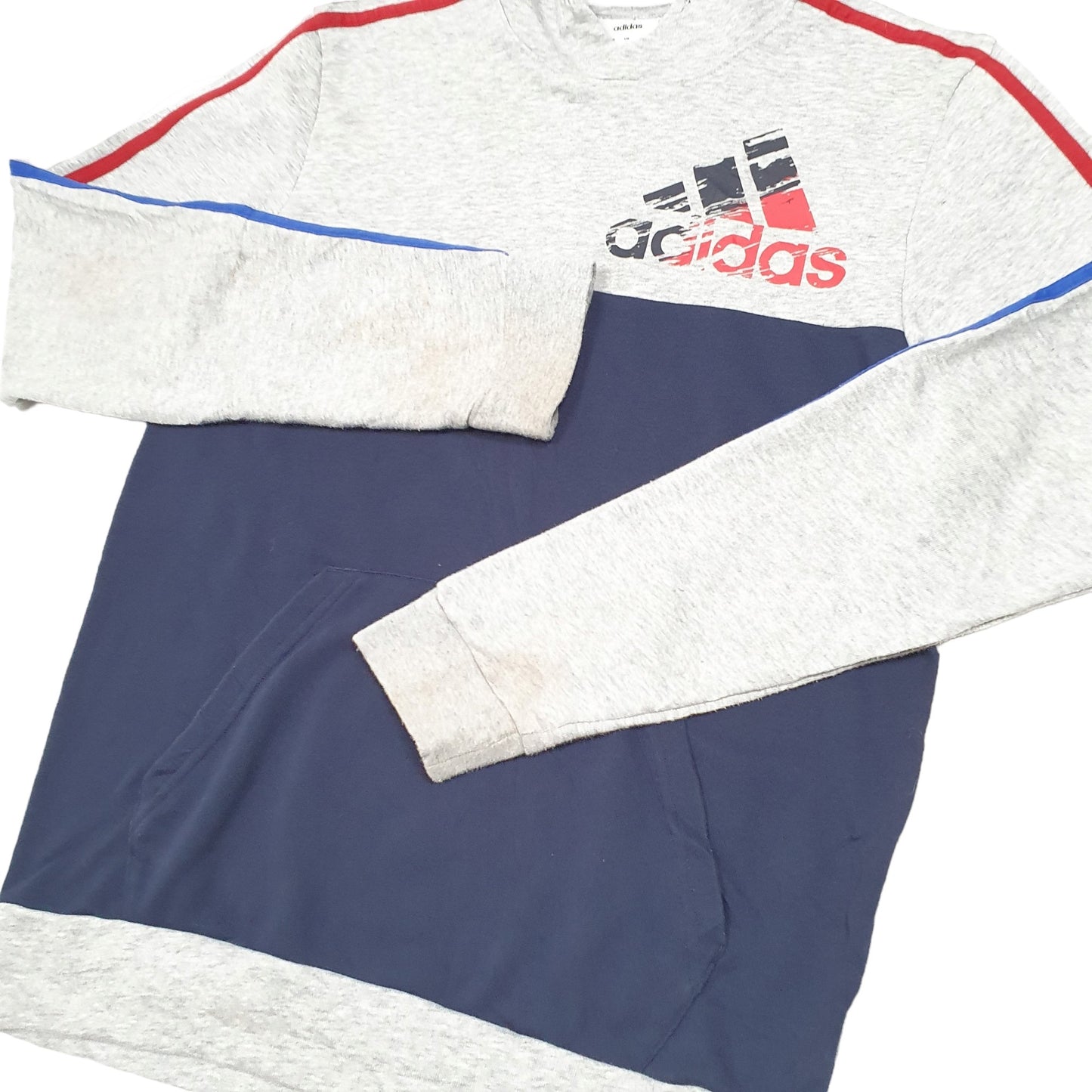 Mens Grey Adidas  Hoodie Jumper