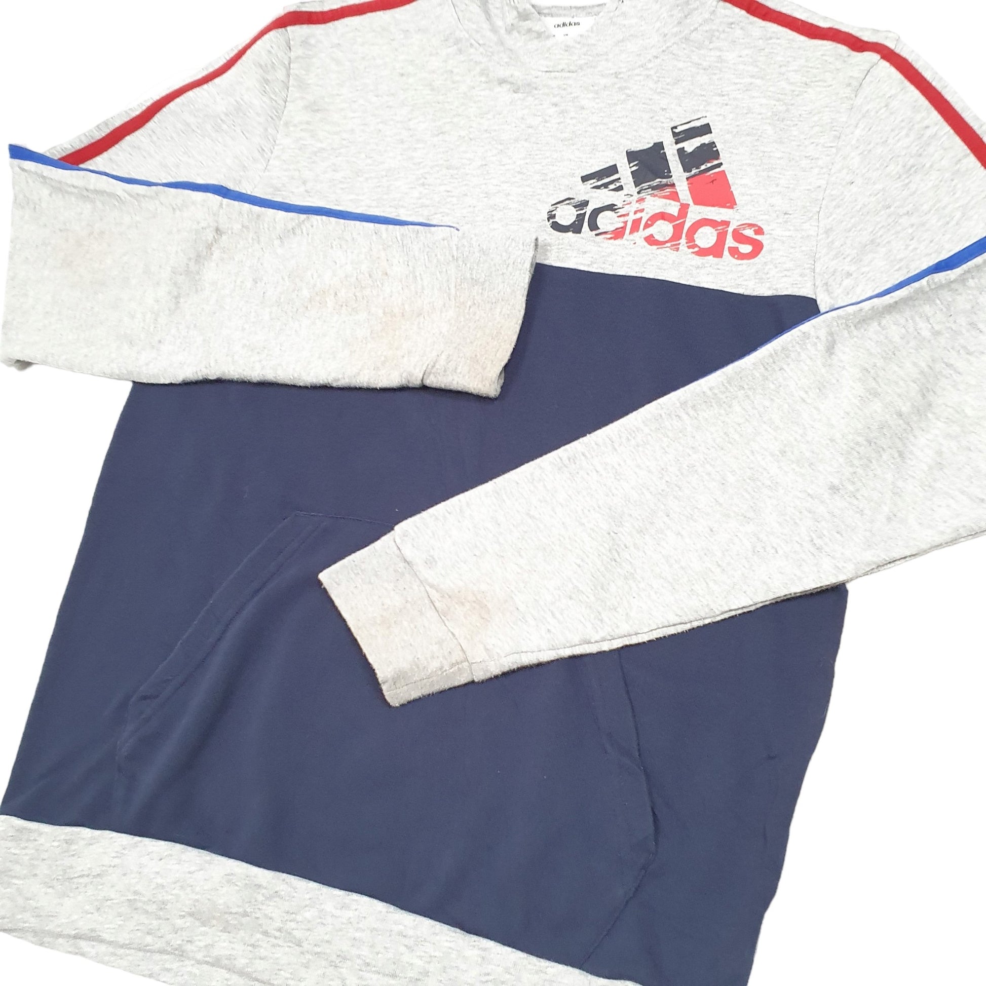 Mens Grey Adidas  Hoodie Jumper