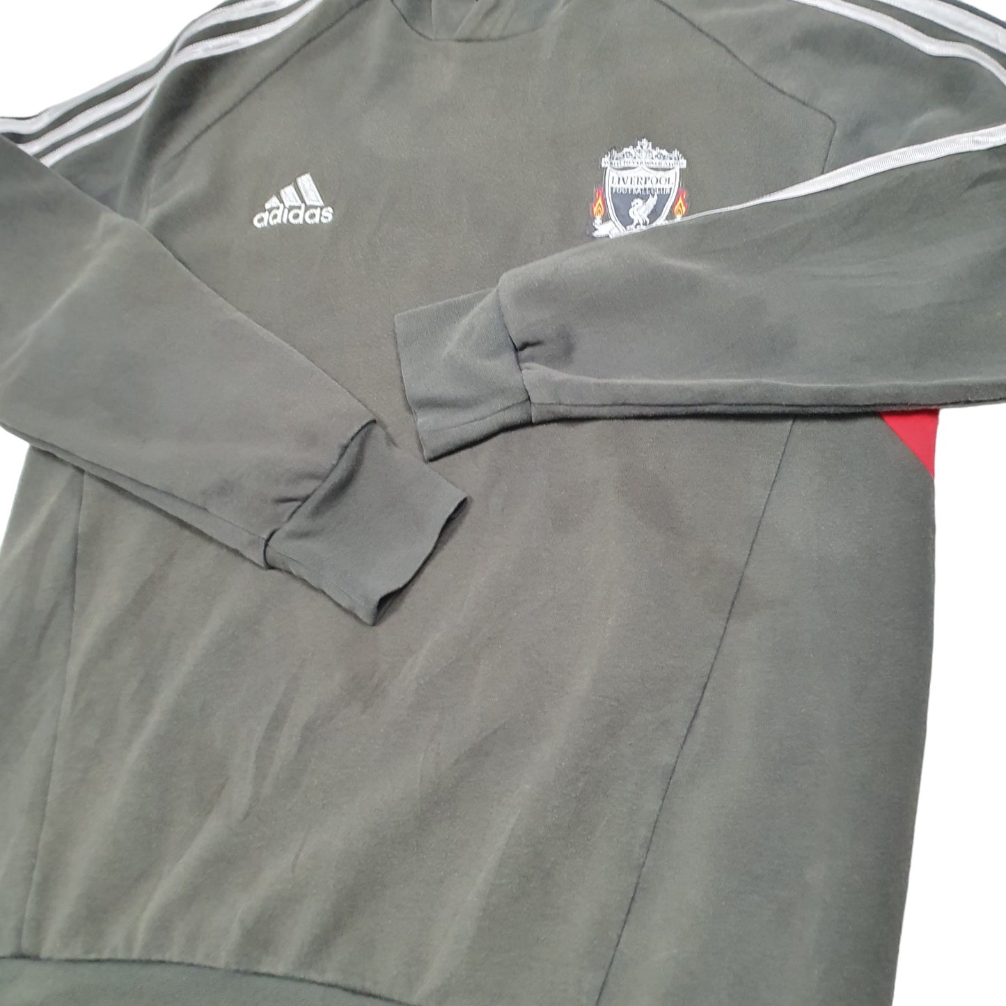 Mens Black Adidas Liverpool Football Club Hoodie Jumper