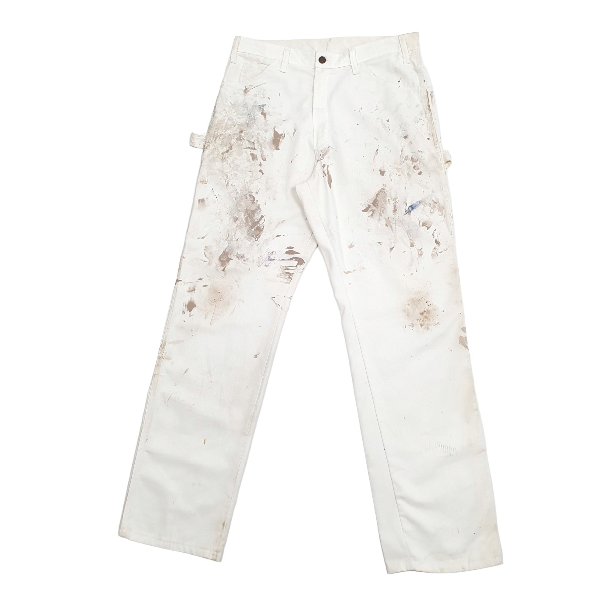 Mens White Dickies  Carpenter Trousers