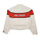 Womens Cream Harley Davidson Racing Motorcyles Crop  Coat