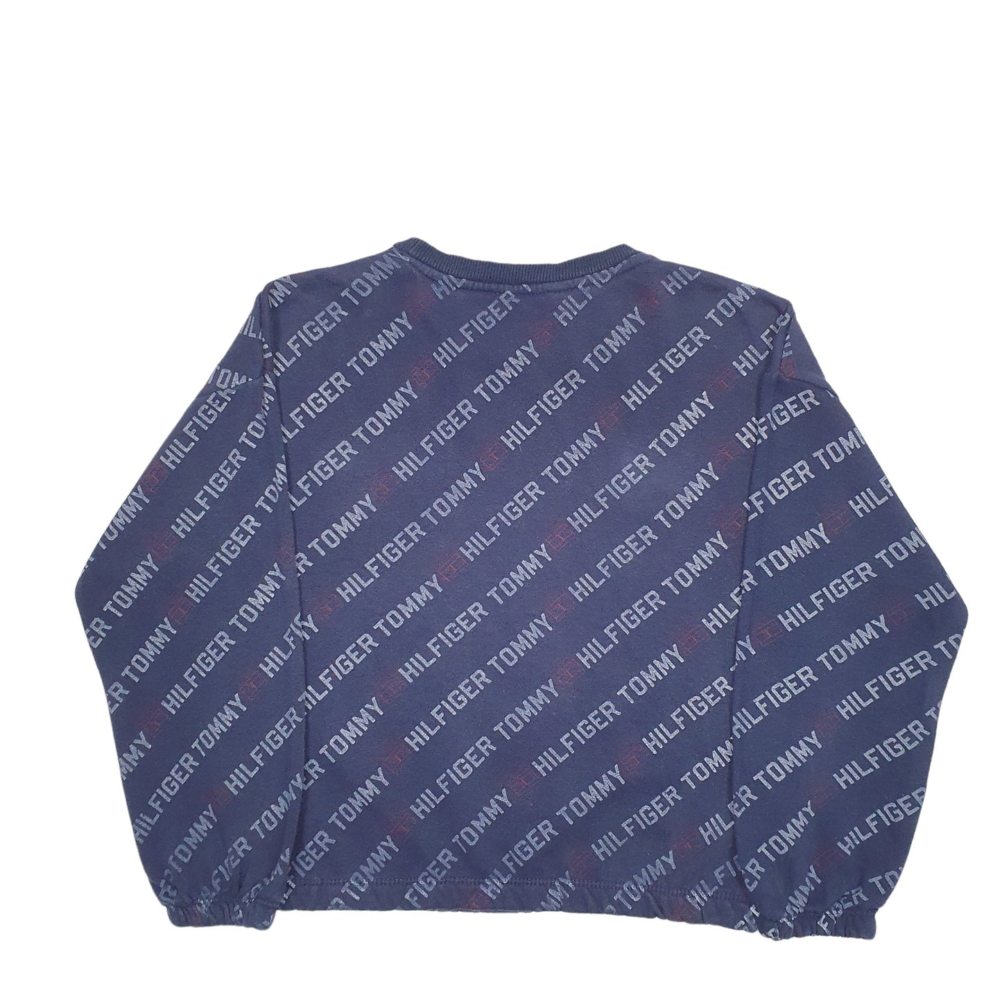 Womens Navy Tommy Hilfiger Spellout Crewneck Jumper