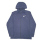 Mens Navy Nike Hoodie Dri Fit Full Zip Jumper