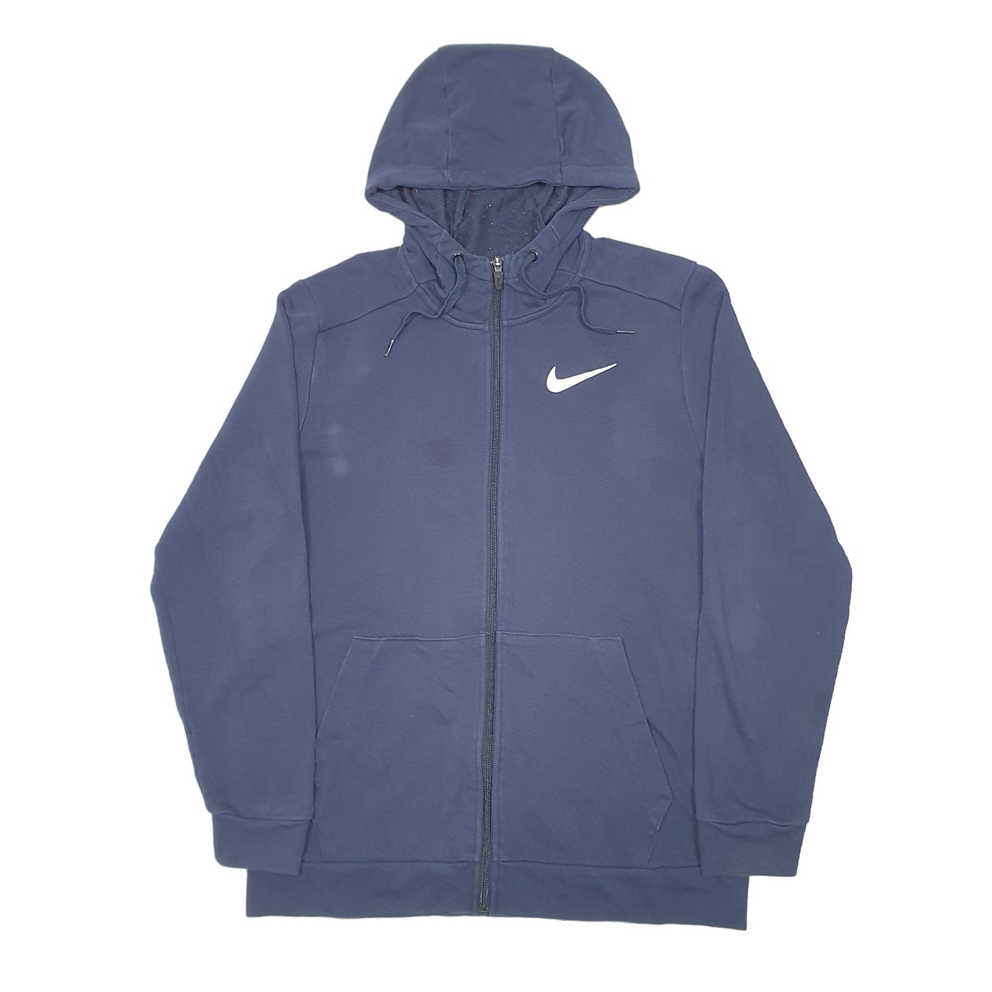 Mens Navy Nike Hoodie Dri Fit Full Zip Jumper