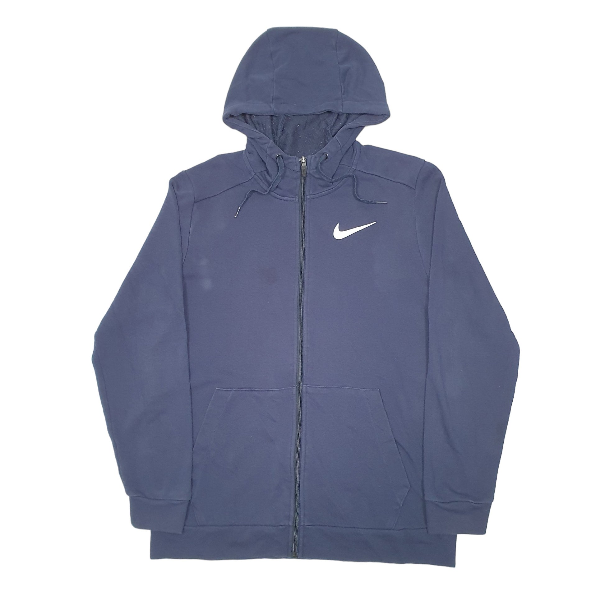 Mens Navy Nike Hoodie Dri Fit Full Zip Jumper