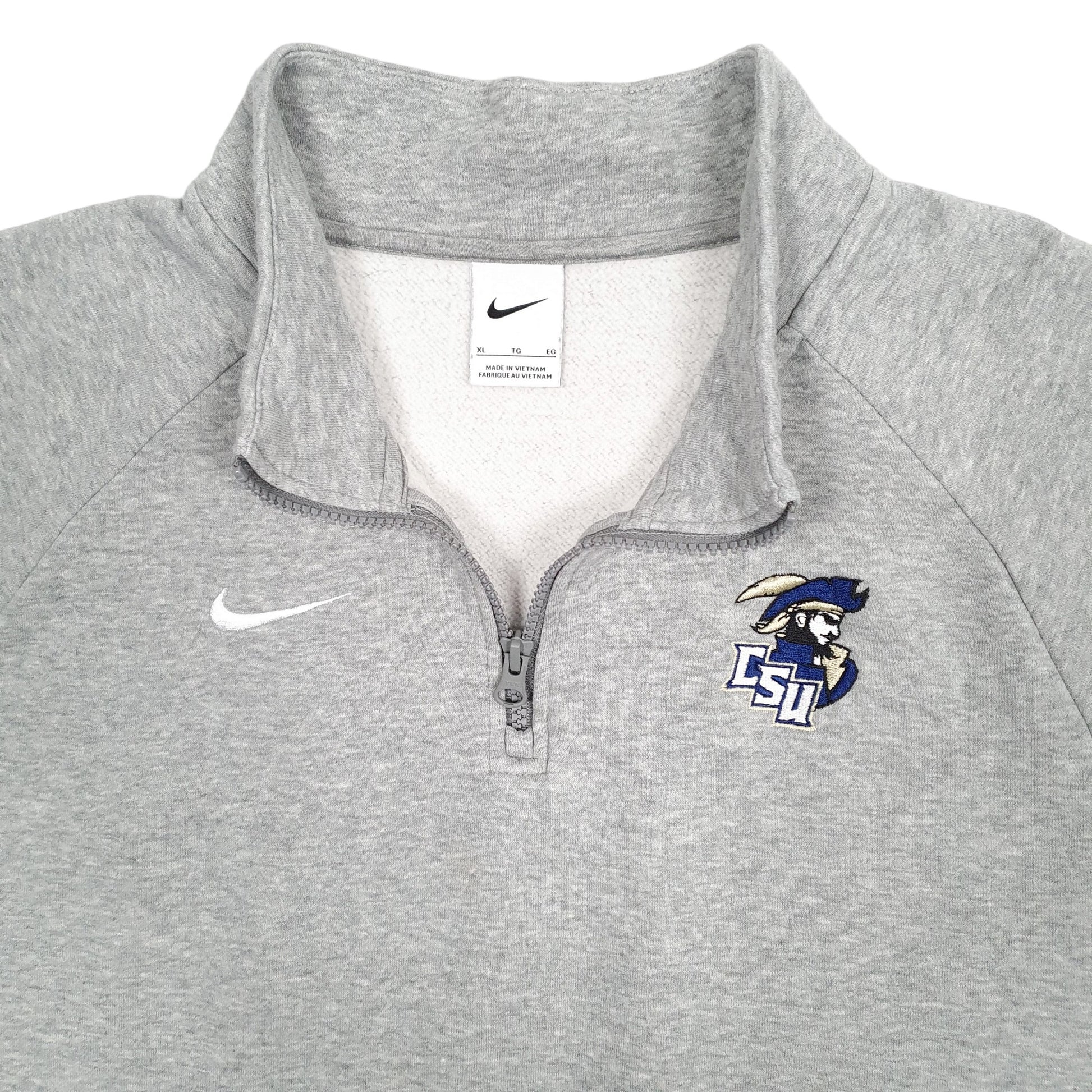 Mens Grey Nike CSU Buccaneers Charleston USA College Quarter Zip Jumper
