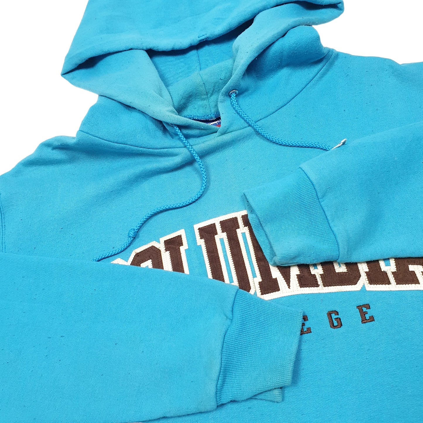 Mens Blue Champion Columbia College USA Hoodie Jumper
