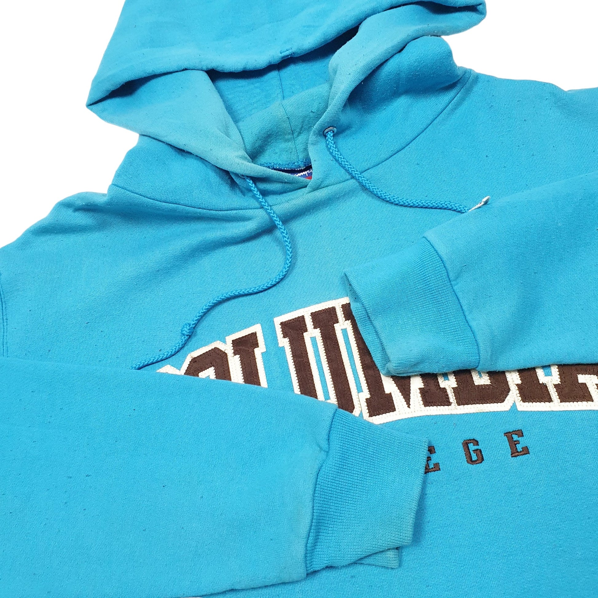 Mens Blue Champion Columbia College USA Hoodie Jumper
