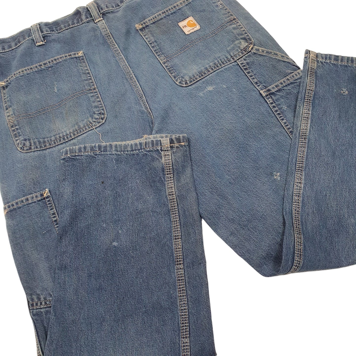 Mens Blue Carhartt Carpenter Flame Resistant 290-83 JeansW36 L30