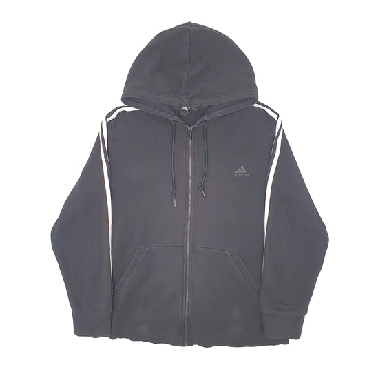 Womens Black Adidas Hoodie Full Zip Jumper