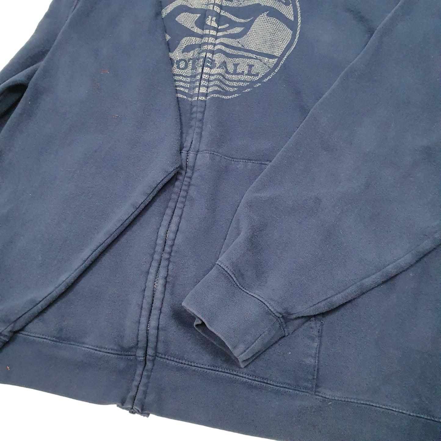 Mens Navy NFL Seattle Seahawks Football Hoodie Full Zip Jumper