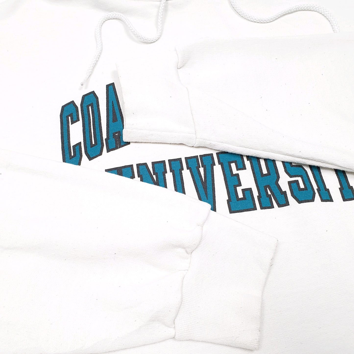 Mens White Champion Coastal Carolina University Hoodie Jumper