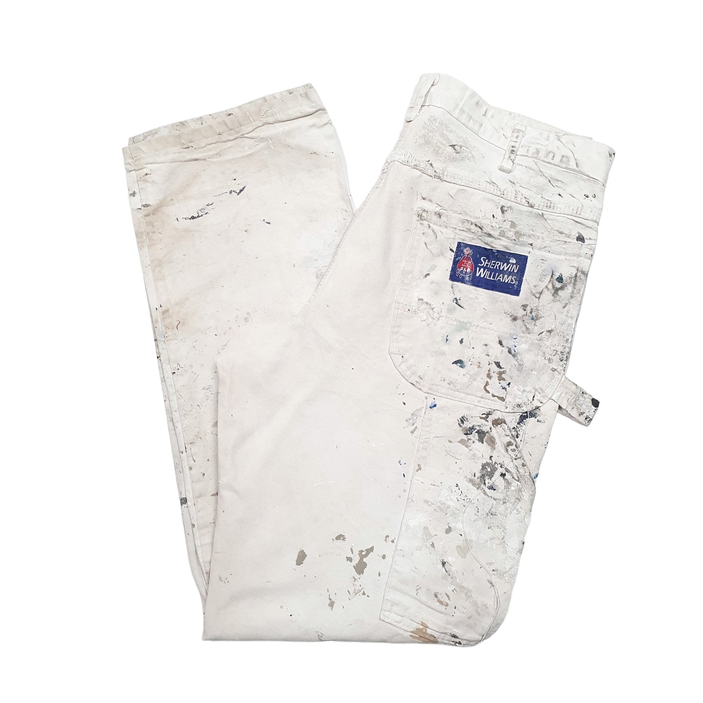 Mens White Dickies  Carpenter Trousers