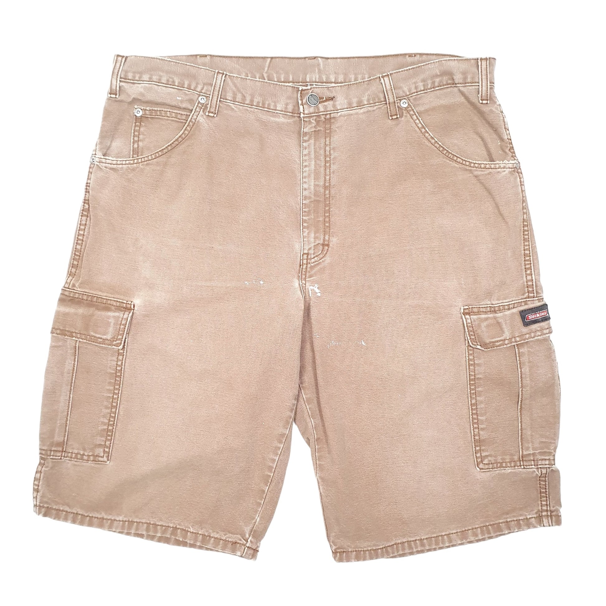 Mens Brown Dickies Cargo Carpenter Shorts