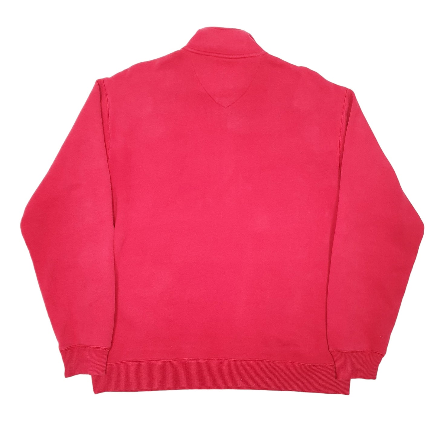 Mens Red Fila Sweatshirt Quarter Zip Jumper