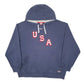 Mens Navy Nike Vintage 2000s Y2K USA Hockey Hoodie Jumper