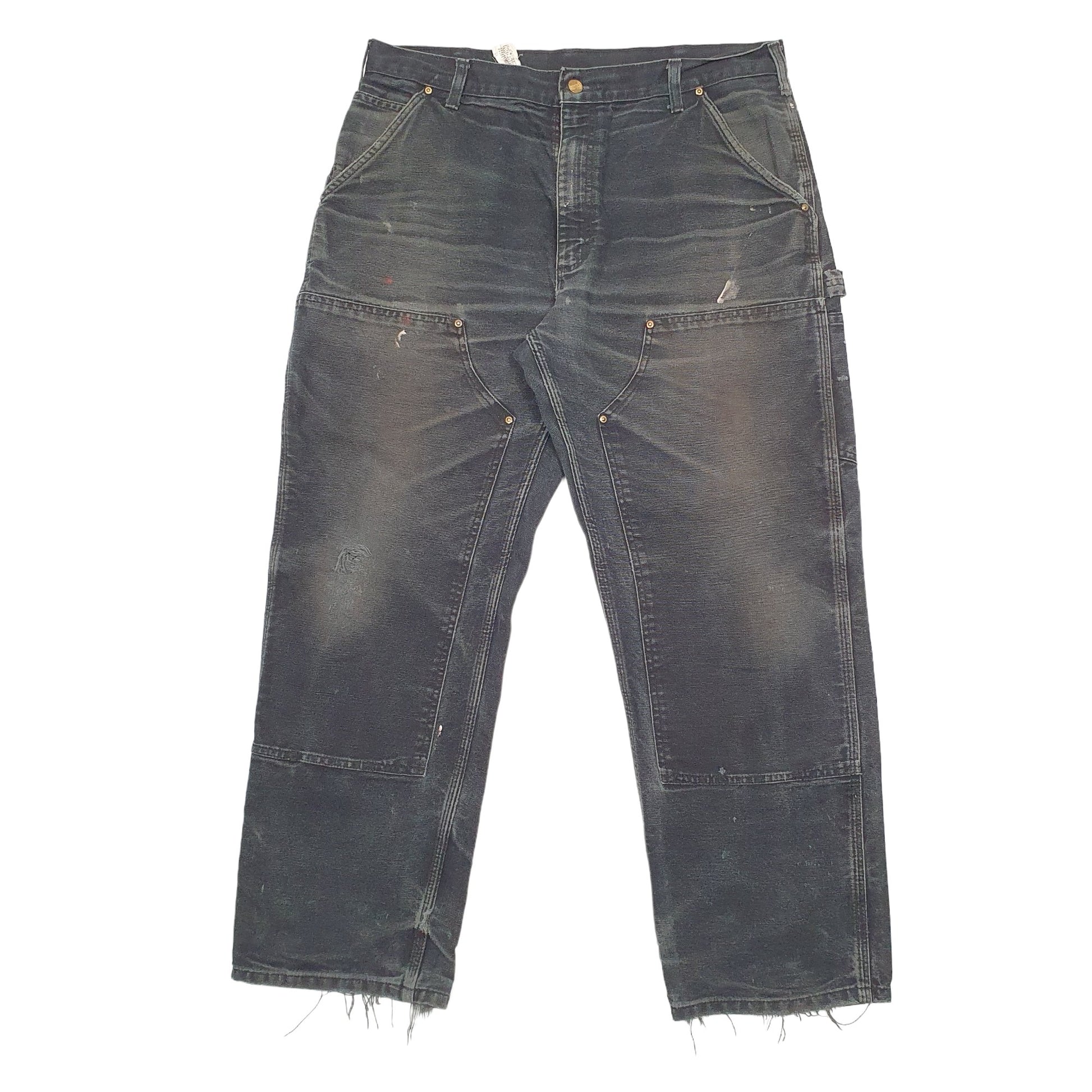 Mens Black Carhartt B01 Carpenter Trousers