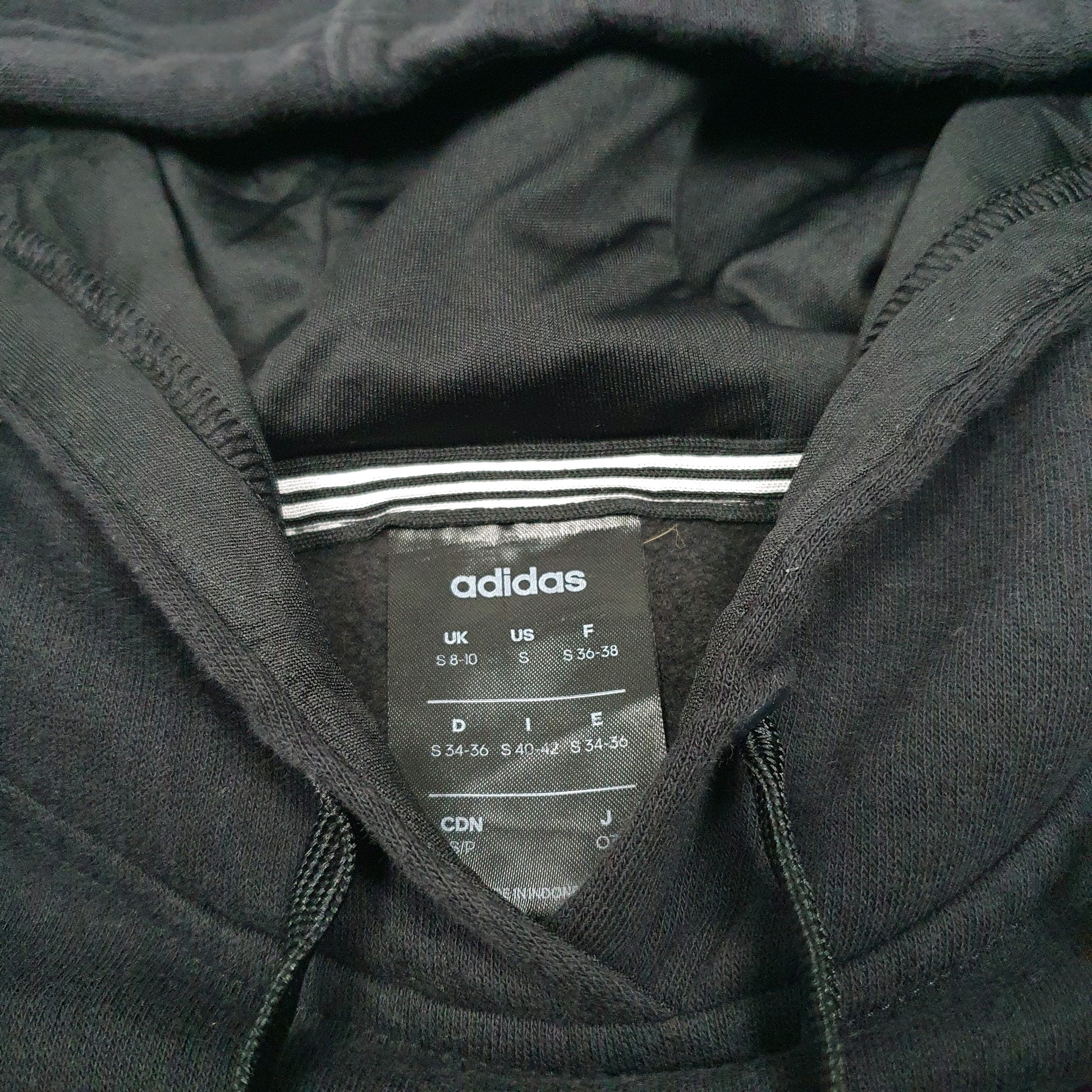 Womens Black Adidas  Hoodie Jumper