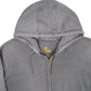 Mens Grey Carhartt Hoodie Full Zip Jumper