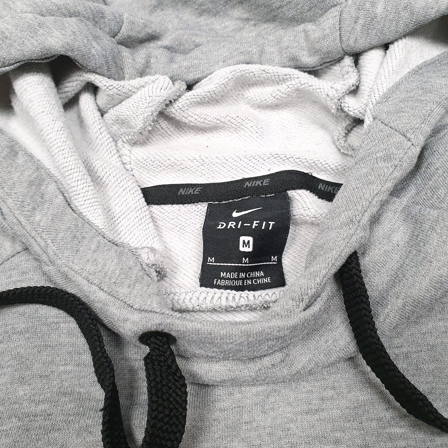 Mens Grey Nike Dri Fit Active Workout Running Hoodie Jumper