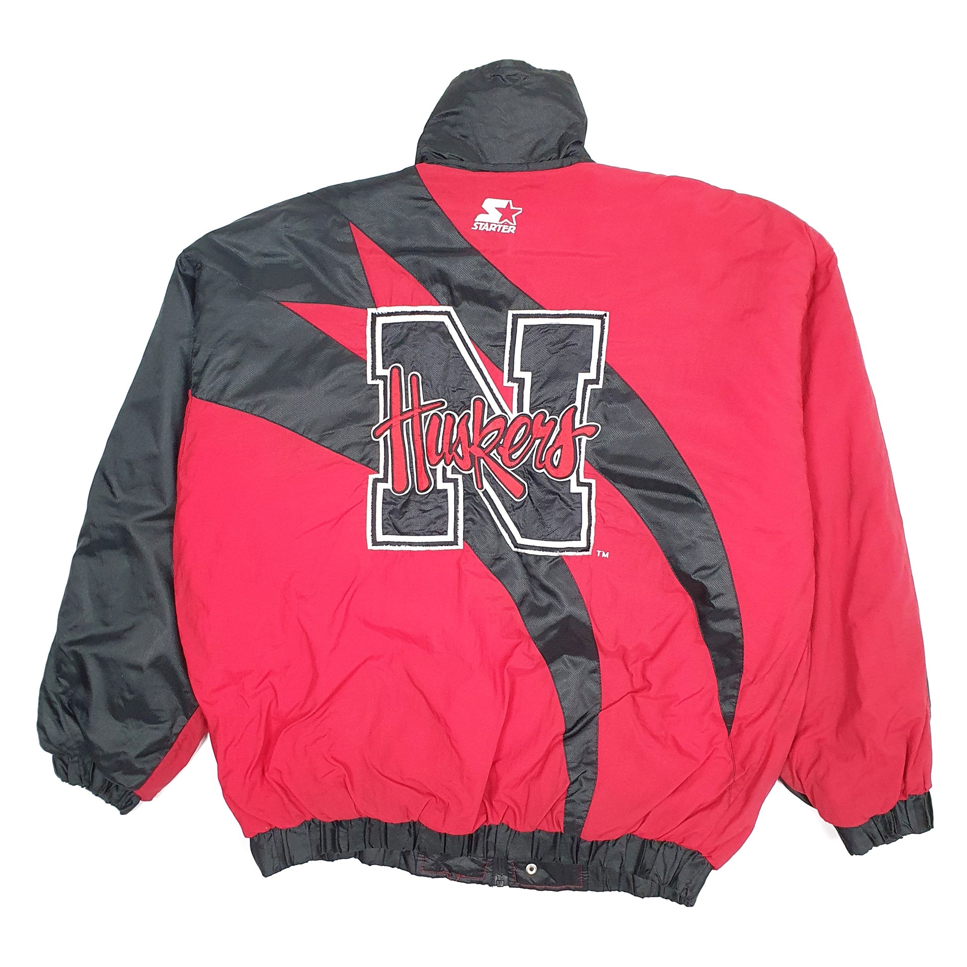 Mens Red Starter Vintage 1990s Nebraska Huskers USA College  Coat
