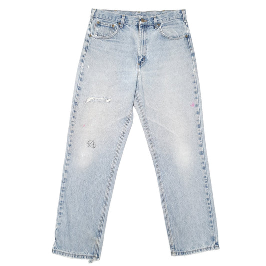 Mens Blue Carhartt Relaxed B180 JeansW34 L32