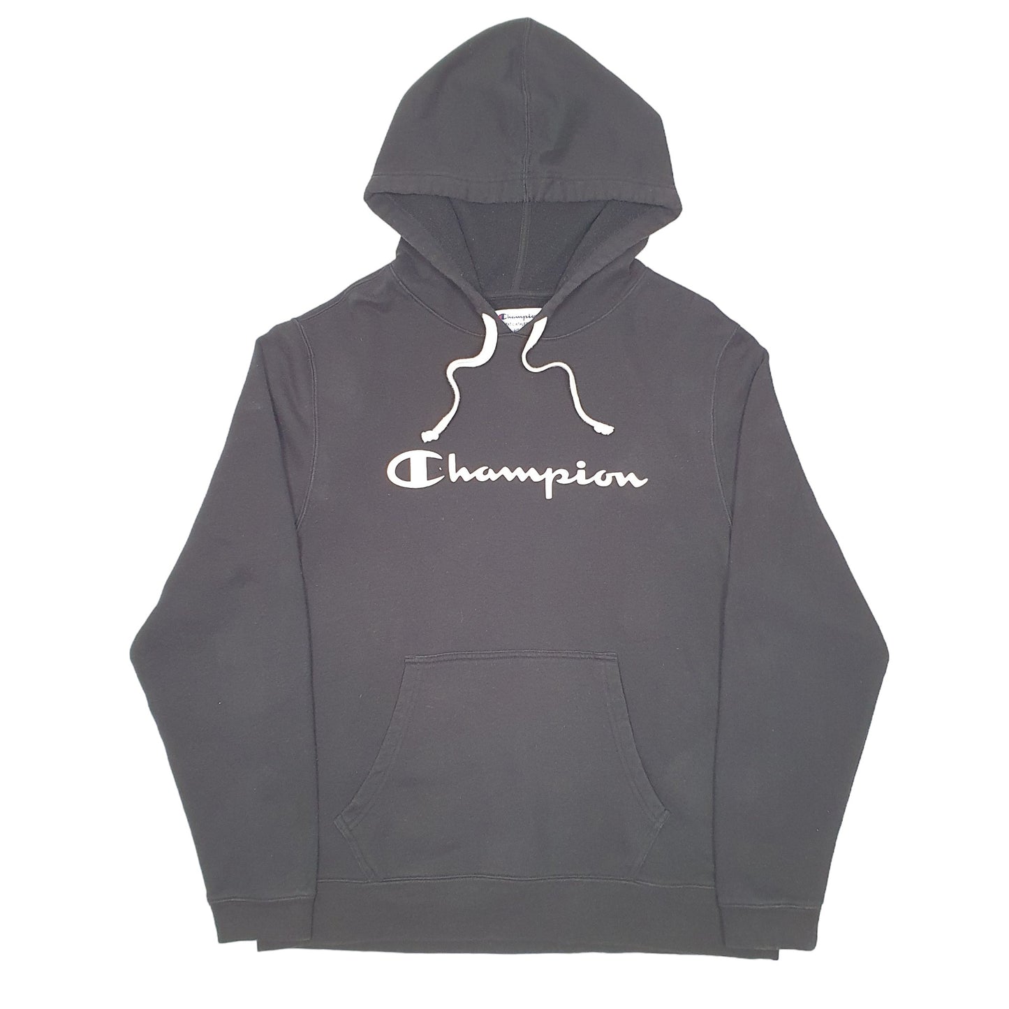 Womens Black Champion Script Hoodie Jumper