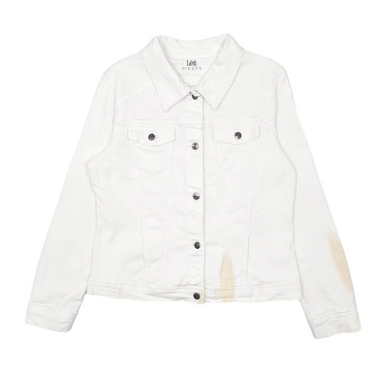 Womens White Lee Riders Trucker  Coat