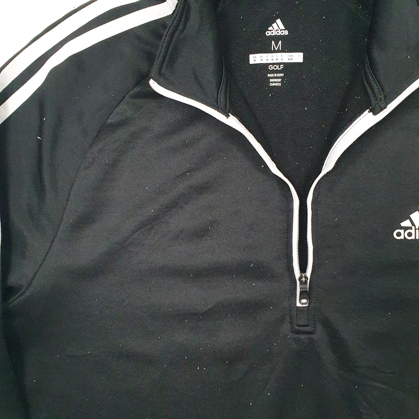 Mens Black Adidas Golf Active Quarter Zip Jumper