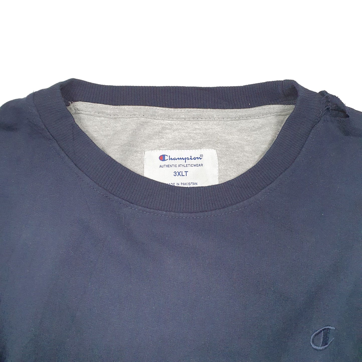 Mens Navy Champion Tall Crewneck Jumper