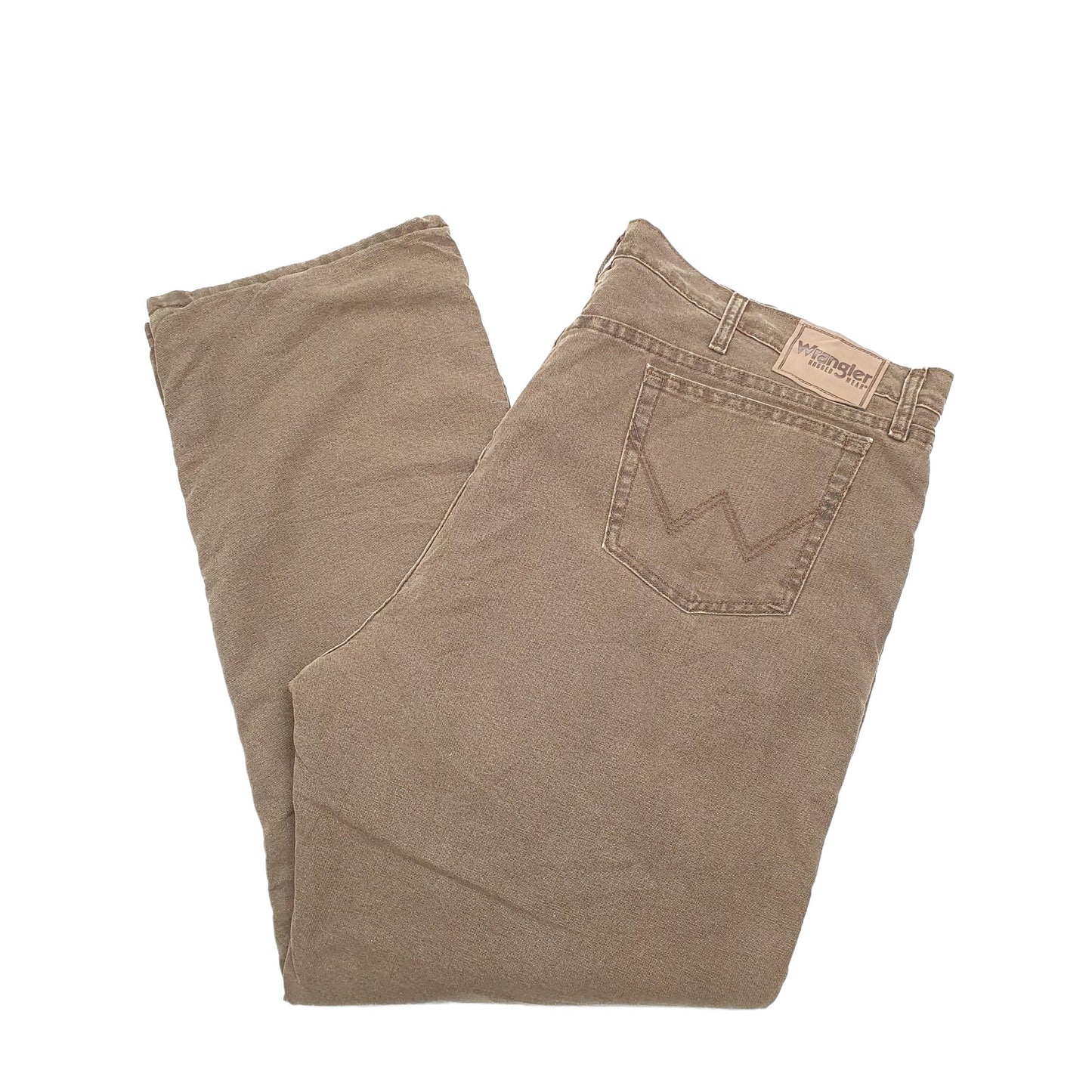 Mens Khaki Wrangler Lined Relaxed JeansW46 L30