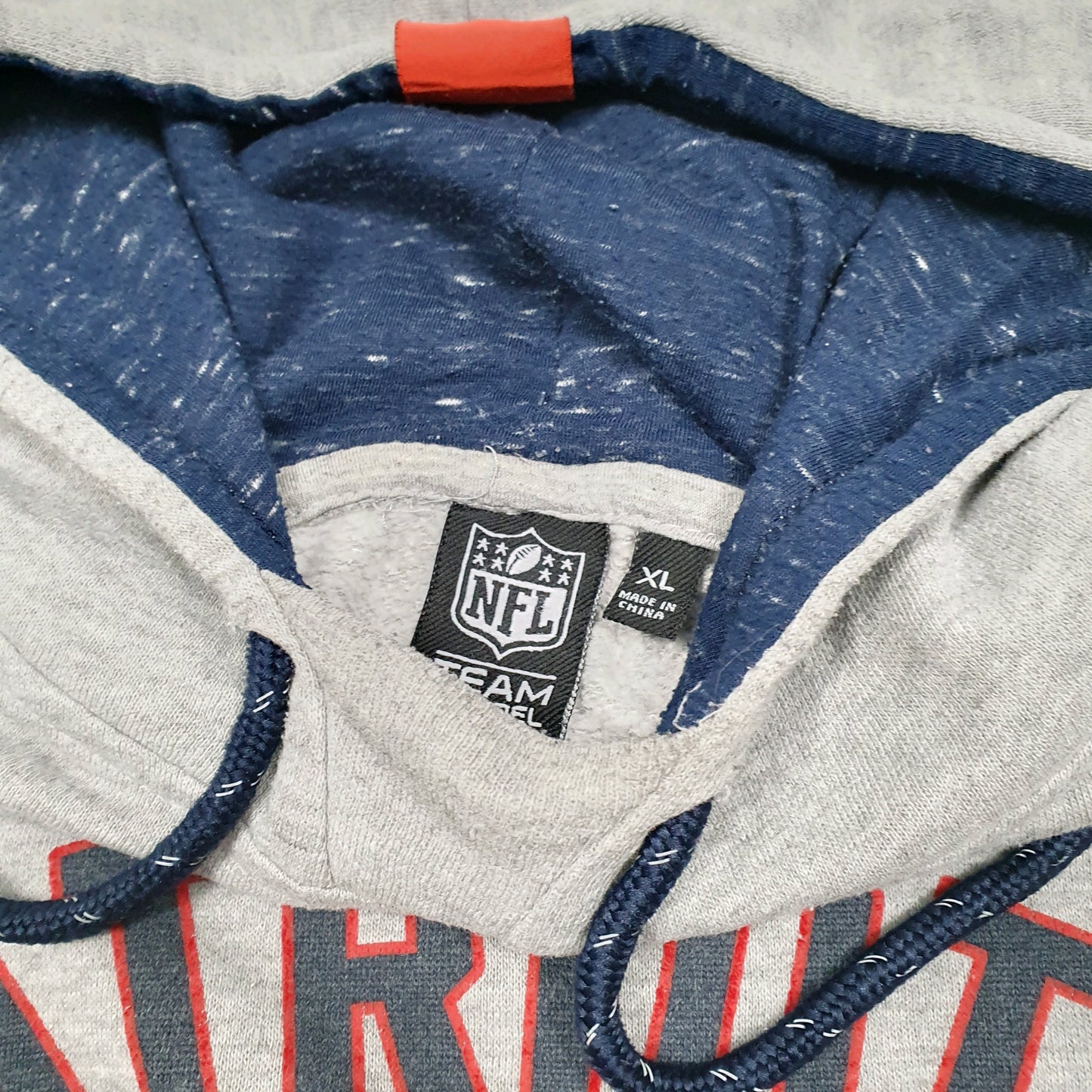 Mens Grey NFL New England Patriots Football Hoodie Jumper