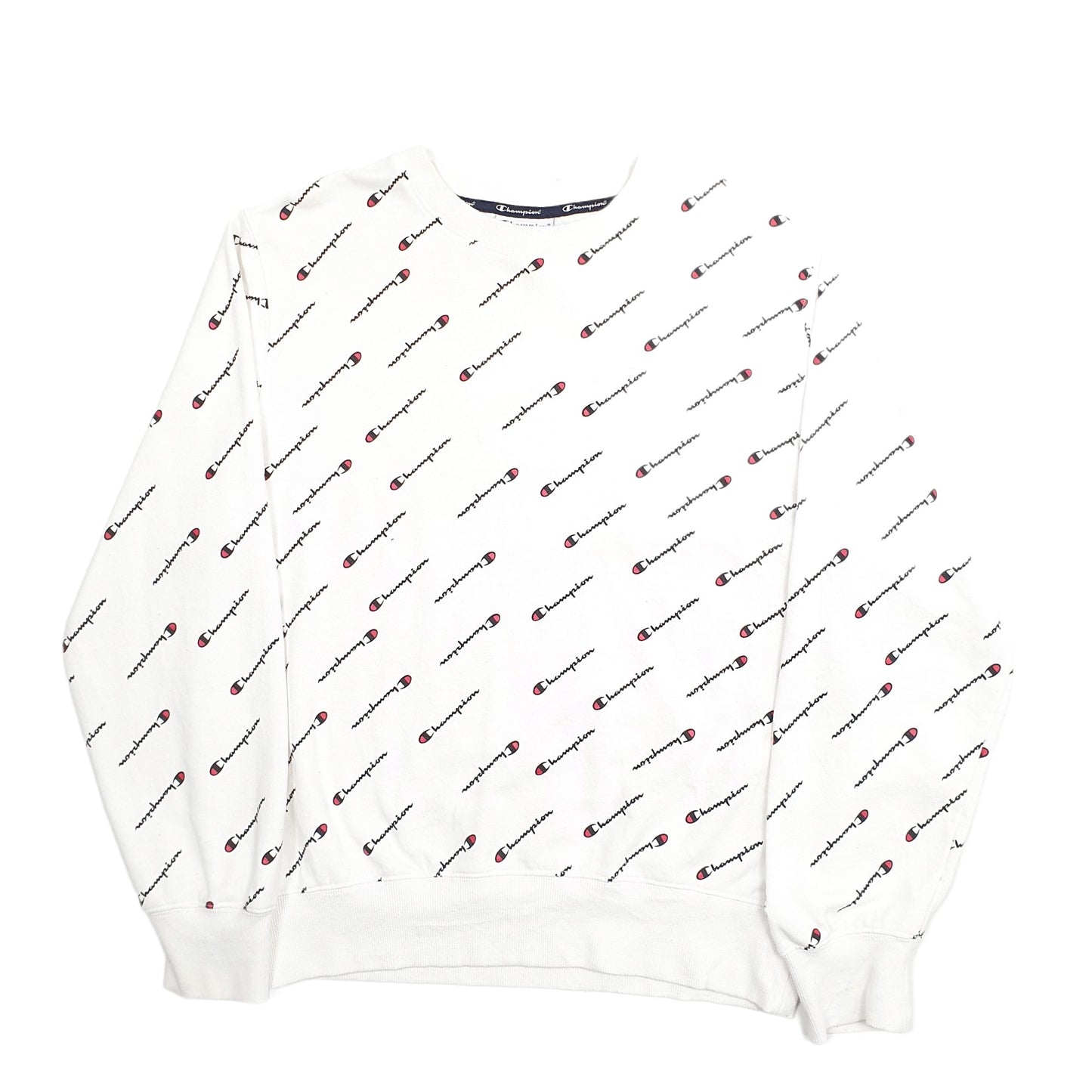 Womens White Champion  Crewneck Jumper