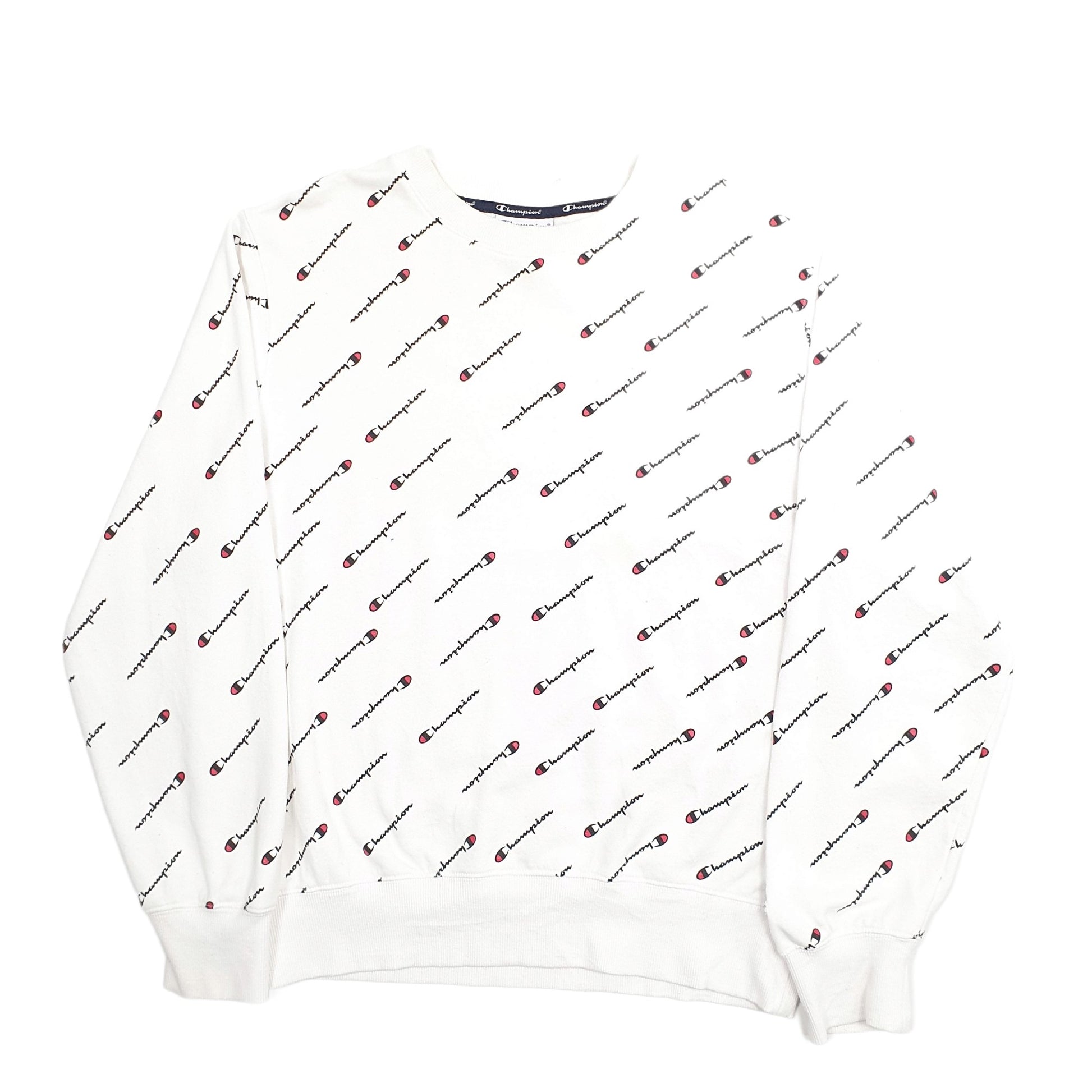 Womens White Champion  Crewneck Jumper