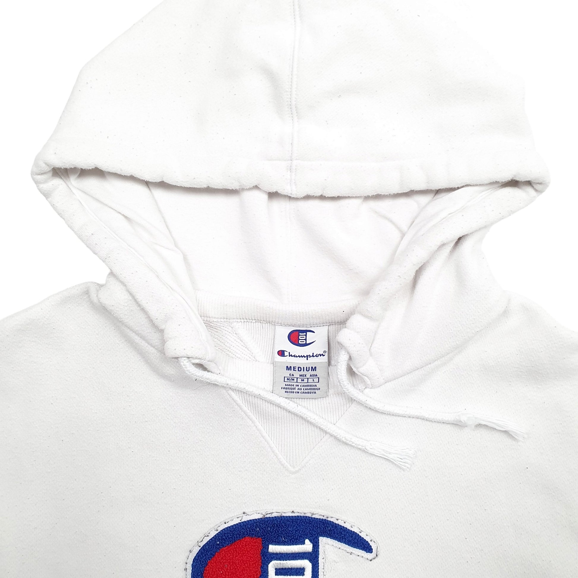 Mens White Champion  Hoodie Jumper