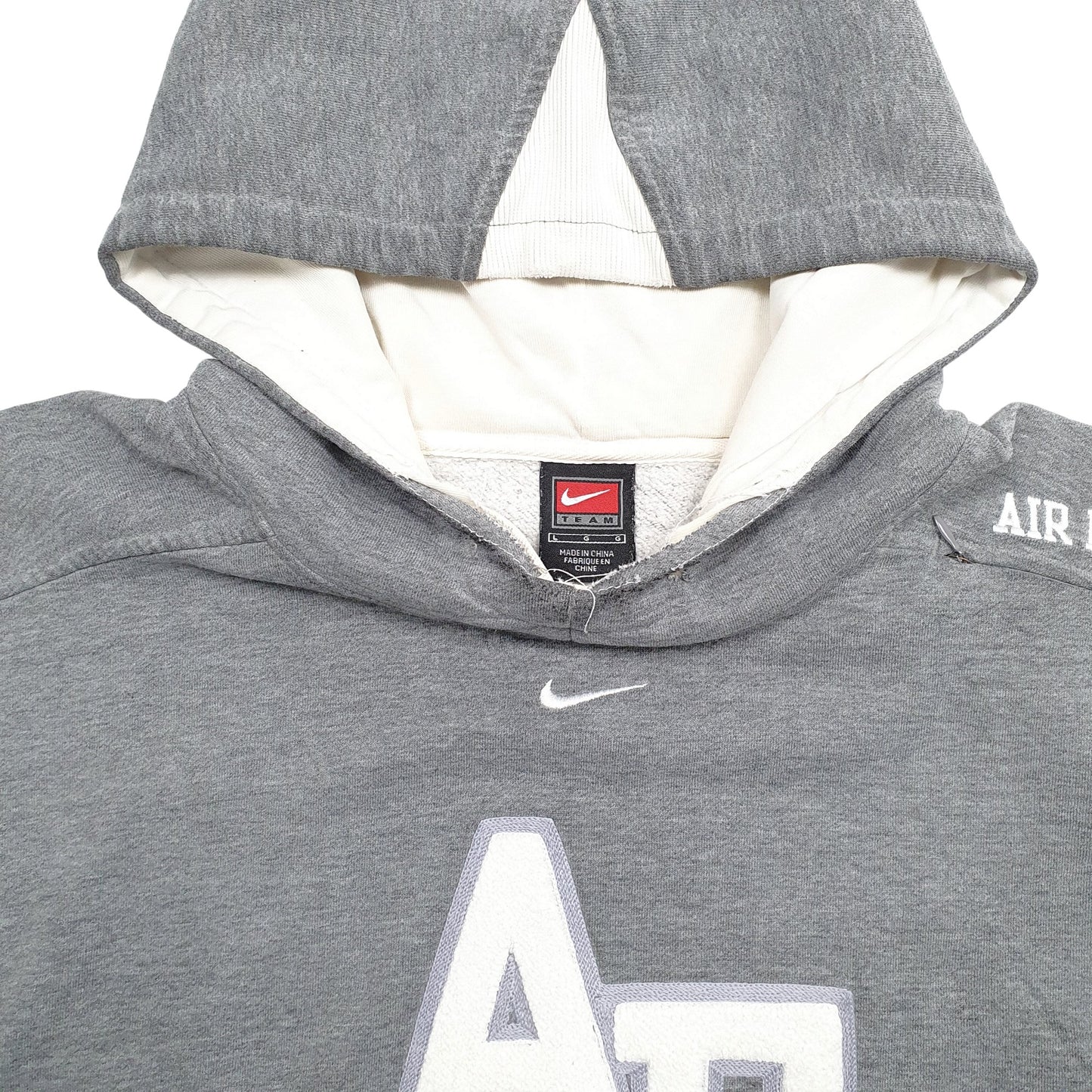 Mens Grey Nike Air Force Hoodie Jumper