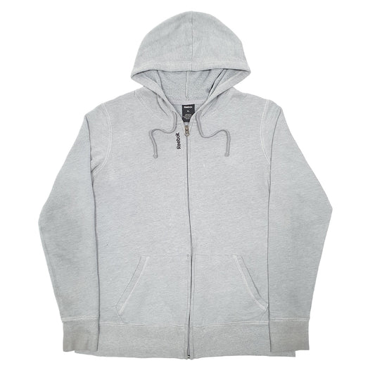 Womens Grey Reebok Hoodie Full Zip Jumper