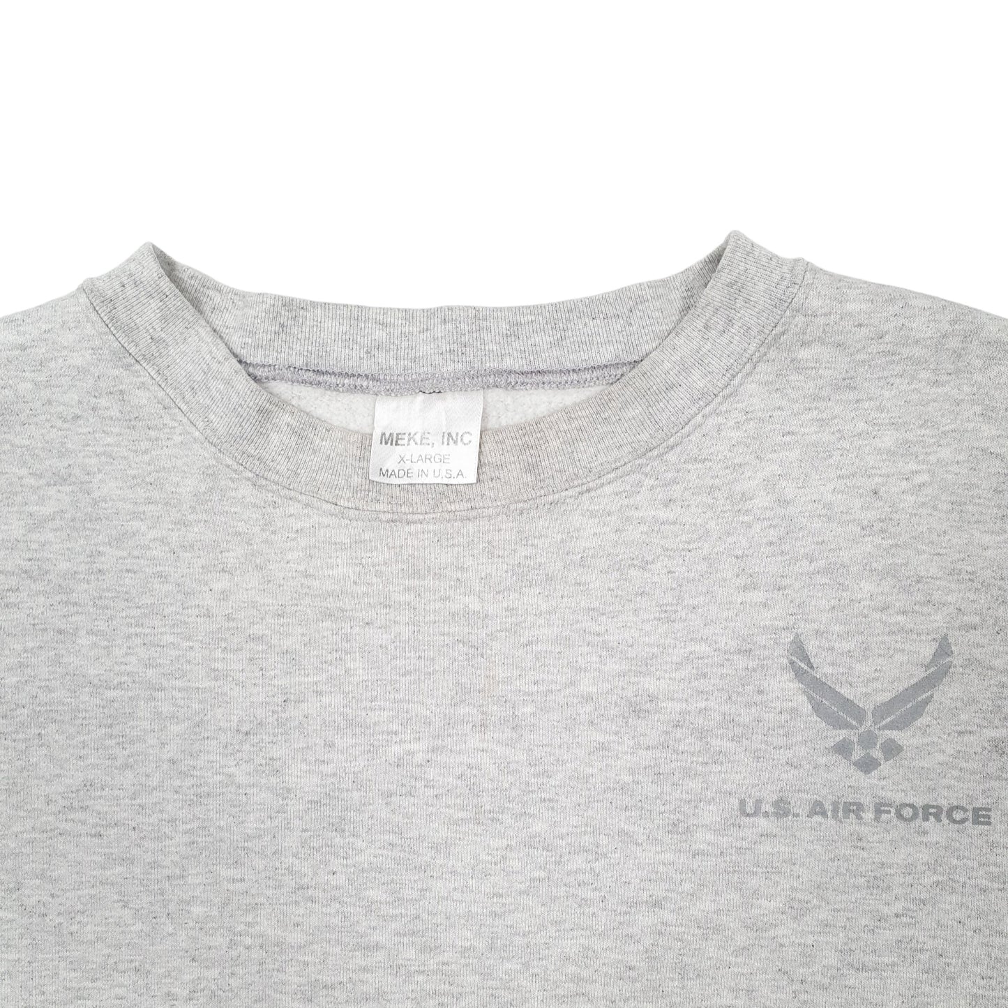 Mens Grey Meke Air Force USAF Made in USA Crewneck Jumper