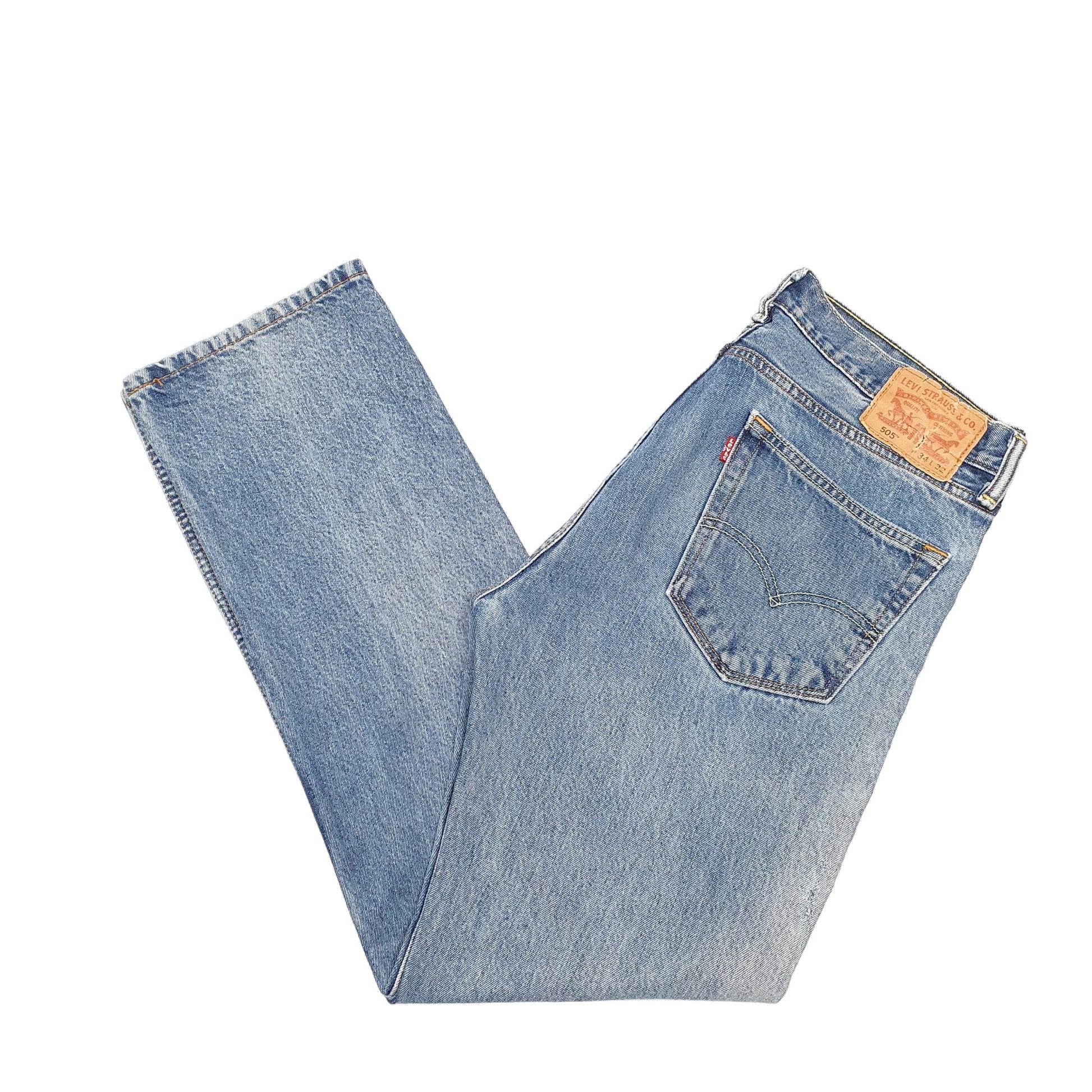 Mens Blue Levis  505 JeansW34 L32