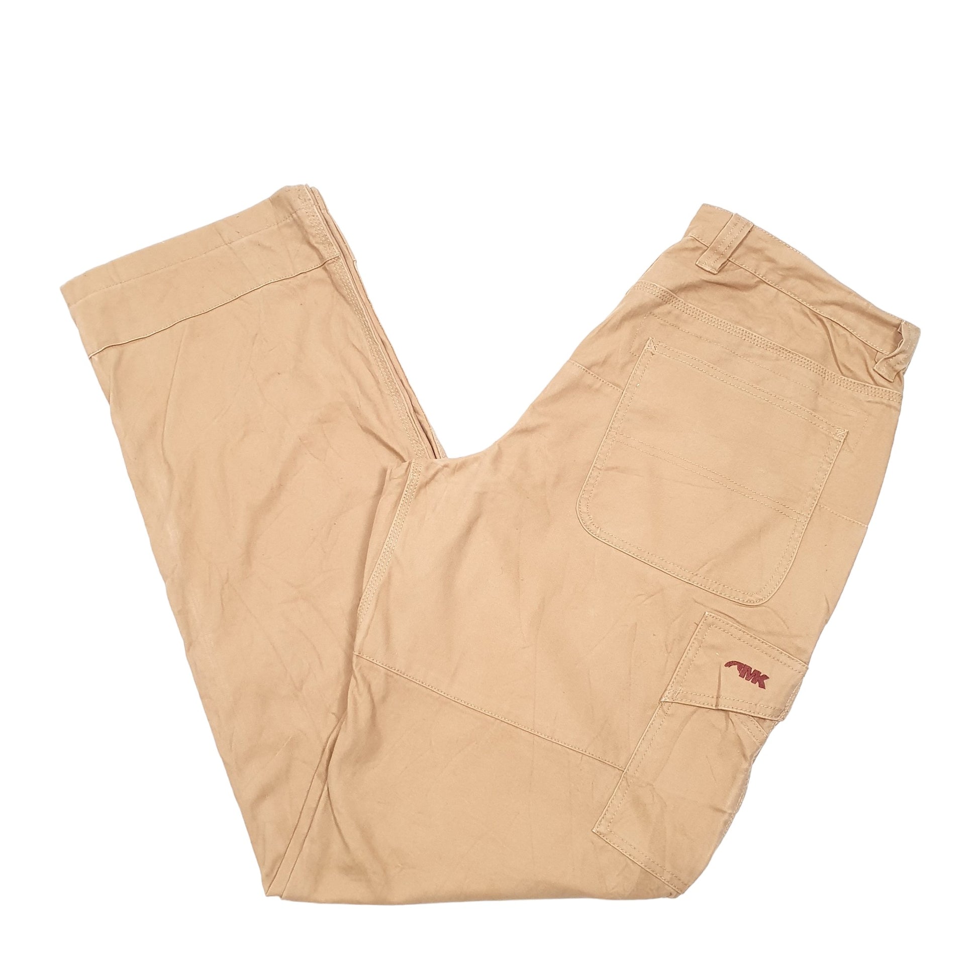 Mens Tan Mountain Khakis Double Knee Carpenter Trousers