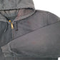 Mens Grey Carhartt Hoodie Full Zip Jumper