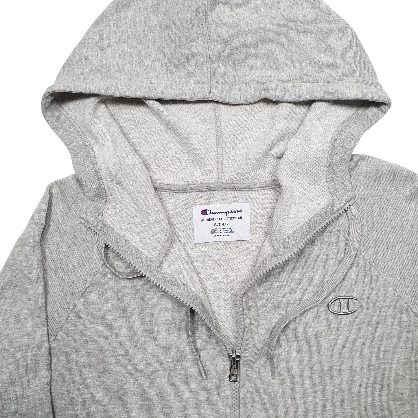 Mens Grey Champion  Full Zip Jumper