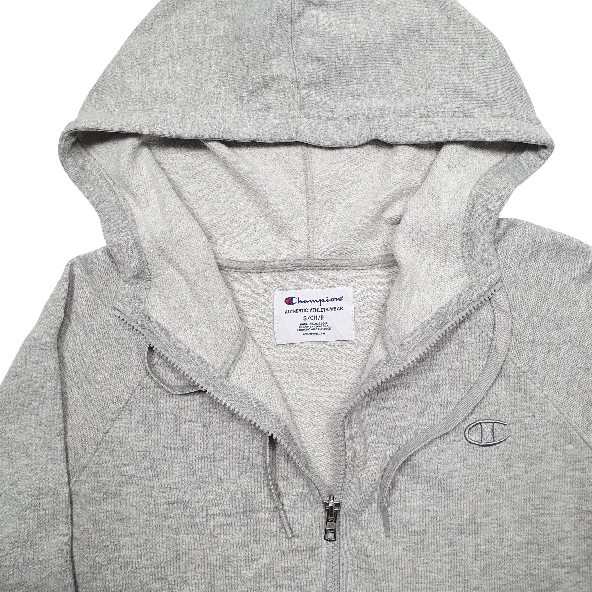 Mens Grey Champion  Full Zip Jumper