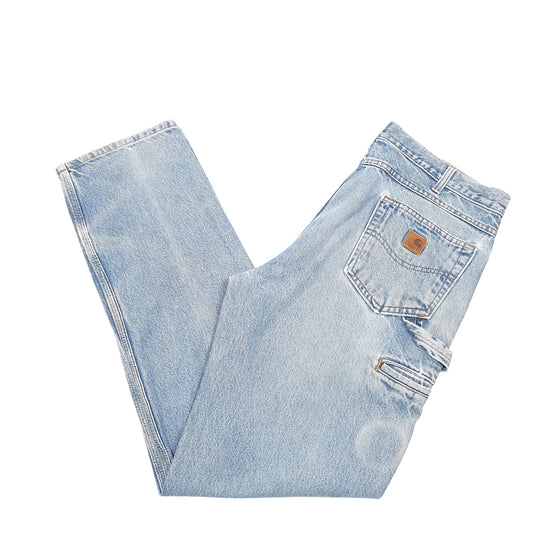 Mens Blue Carhartt Carpenter Relaxed B171 JeansW36 L34