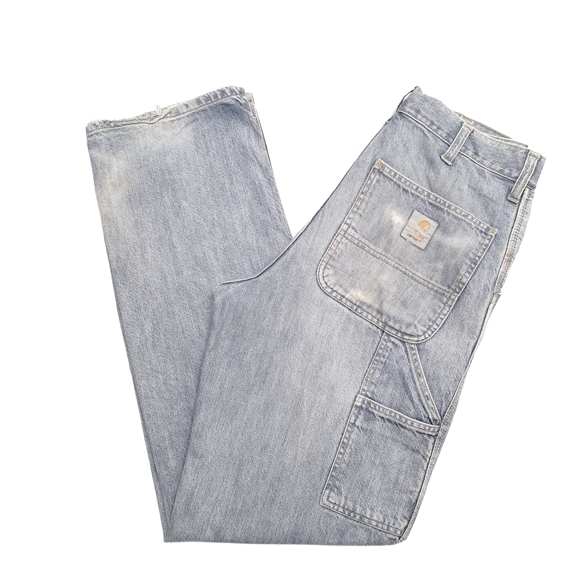 Mens Blue Carhartt Carpenter Carpenter Trousers