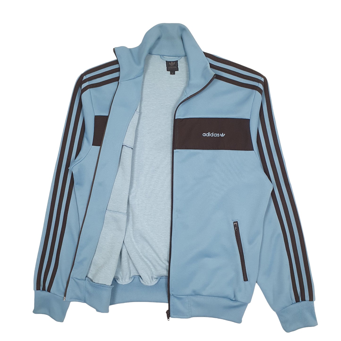 Mens Blue Adidas Track Full Zip Jumper