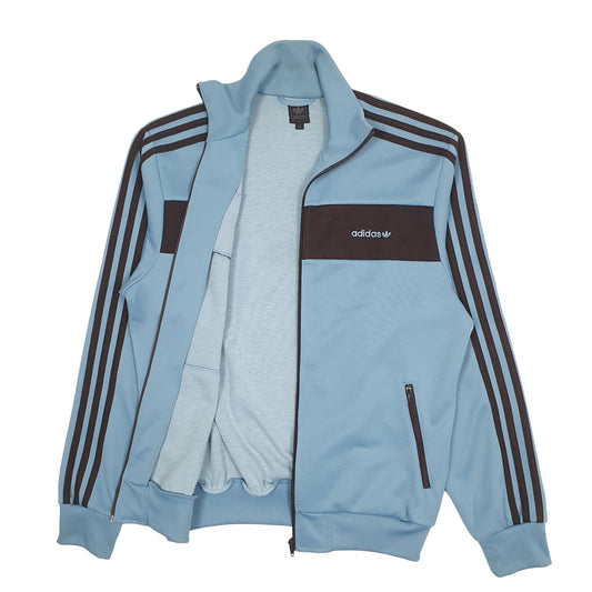 Mens Blue Adidas Track Full Zip Jumper