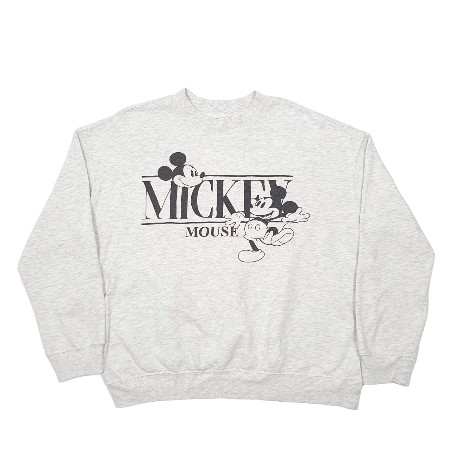 Mens Grey Disney Mickey Mouse Crewneck Jumper