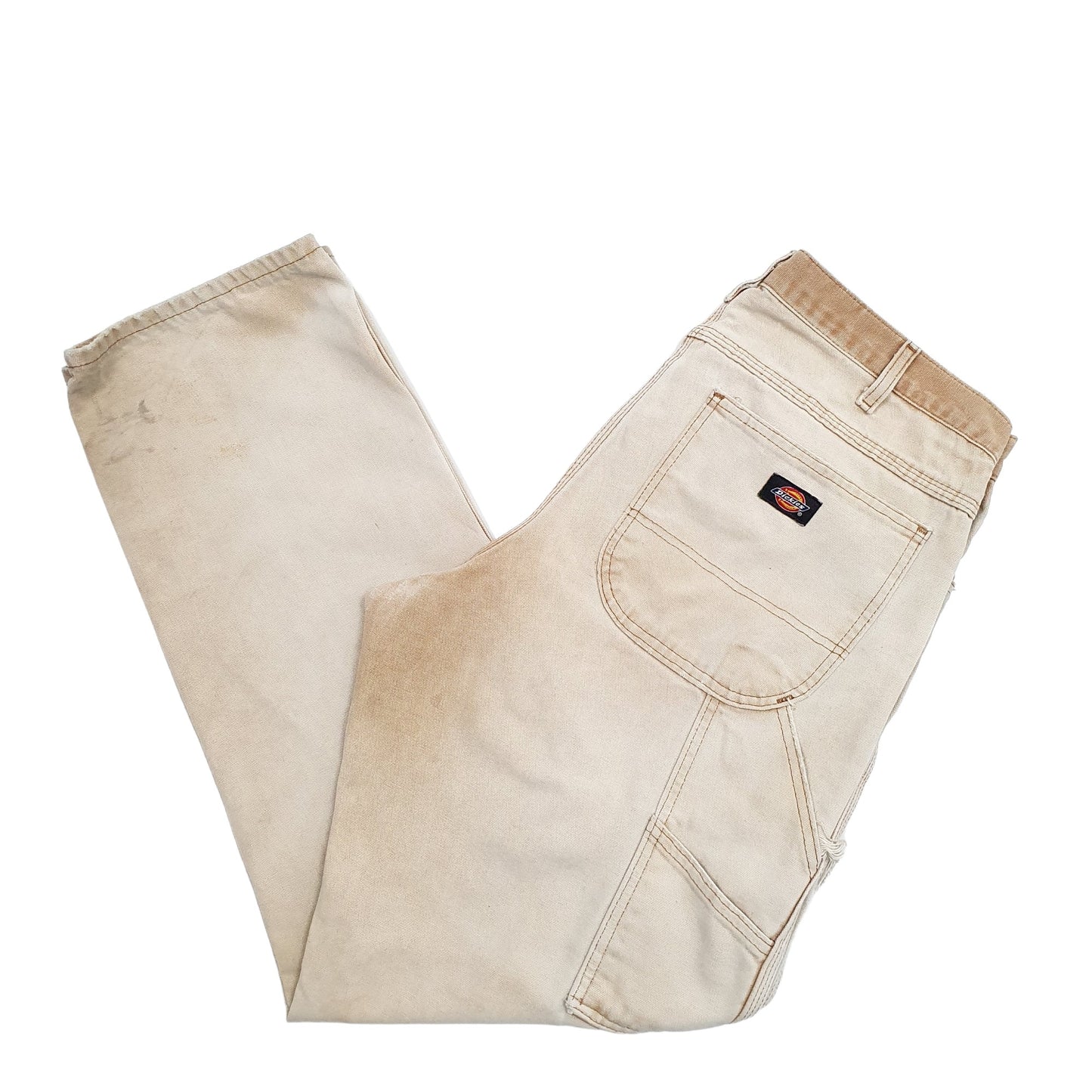 Mens Beige Dickies  Carpenter Trousers
